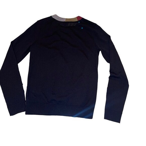 Paul Smith Womens Sweater Size XS Black Crew Neck Long Sleeve Knit Wool - Picture 2 of 7